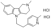 2,3,4,5-Tetrahydro-2,8-dimethyl-5-[2-(6-methyl-3-pyridyl)ethyl]-1H-pyrido[4,3-b]indole dihydrochloride CAS#: 97657-92-6