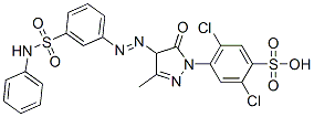 2,5-dichloro-4-[4,5-dihydro-3-methyl-5-oxo-4-[[3-[(phenylamino)sulphonyl]phenyl]azo]-1H-pyrazol-1-yl]benzenesulphonic acid CAS#: 91101-21-2