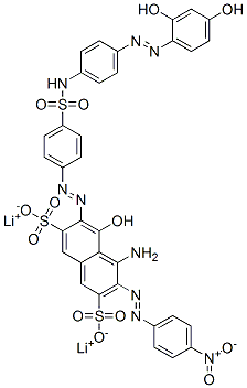 2,7-Naphthalenedisulfonic acid,4-amino-6-[[4-[[[4-[(2,4-dihydroxyphenyl)azo]phenyl]amino] sulfonyl]phenyl]azo]-5-hydroxy-3-[(4-nitrophenyl)azo]-,dilithium salt CAS#: 95727-47-2