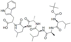 (2S)-3-(1H-indol-3-yl)-2-[[(2S)-4-methyl-2-[[(2S)-2-[[(2S)-4-methyl-2- [[(2S)-2-[[(2S)-4-methyl-2-(tert-butoxycarbonylamino)pentanoyl]amino]p ropanoyl]amino]pentanoyl]amino]propanoyl]amino]pentanoyl]amino]propano ic acid CAS#: 97399-67-2