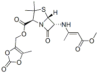 (2S,5R,6R)-6-(2-Methoxycarbonyl-1-methylethenylamino)-3,3-dimethyl-7-oxo-4-thia-1-azabicyclo[3.2.0]heptane-2-carboxylic acid (5-methyl-2-oxo-1,3-dioxol-4-yl)methyl ester CAS#: 95477-79-5
