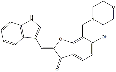 (2Z)-6-hydroxy-2-(1H-indol-3-ylmethylidene)-7-(morpholin-4-ylmethyl)-1-benzofuran-3(2H)-one CAS#: 896066-95-8