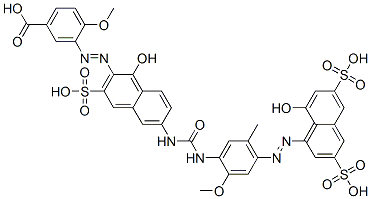 3-[[1-hydroxy-6-[[[[4-[(8-hydroxy-3,6-disulpho-1-naphthyl)azo]-2-methoxy-5-methylphenyl]amino]carbonyl]amino]-3-sulpho-2-naphthyl]azo]-p-anisic acid CAS#: 93919-21-2