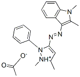 3-[(1,2-dimethyl-1H-indol-3-yl)azo]-1,5-dimethyl-2-phenyl-1H-pyrazolium acetate CAS#: 94135-77-0