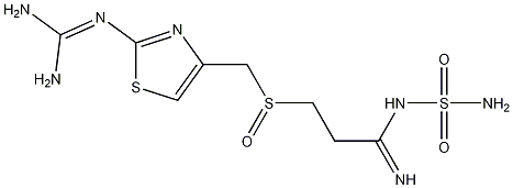 3-[2-(Diaminomethyleneamino)-1,3-thiazol-4-ylmethylsulphinyl]-N-sulphamoylpropanamidine CAS#: 90237-03-9