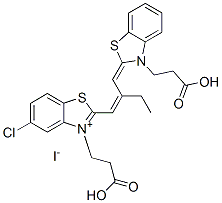 3-(2-carboxyethyl)-2-[2-[[3-(2-carboxyethyl)-3H-benzothiazol-2-ylidene]methyl]but-1-enyl]-5-chlorobenzothiazolium iodide CAS#: 94158-26-6