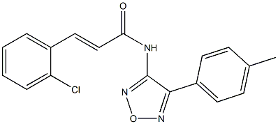 3-(2-chlorophenyl)-N-[4-(4-methylphenyl)-1,2,5-oxadiazol-3-yl]acrylamide CAS#: 892636-47-4