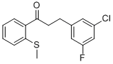 3-(3-CHLORO-5-FLUOROPHENYL)-2'-THIOMETHYLPROPIOPHENONE CAS#: 898750-40-8