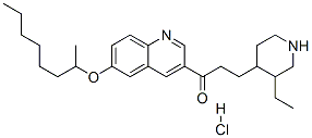 3-(3-ethyl-4-piperidyl)-1-[6-[(1-methylheptyl)oxy]-3-quinolyl]propan-1-one monohydrochloride CAS#: 97358-59-3