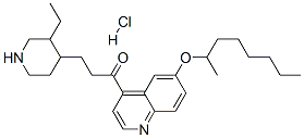 3-(3-ethyl-4-piperidyl)-1-[6-[(1-methylheptyl)oxy]-4-quinolyl]propan-1-one monohydrochloride CAS#: 97635-34-2