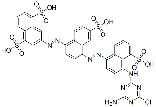 3-[[4-[[4-[(4-amino-6-chloro-1,3,5-triazin-2-yl)amino]-5-sulphonaphthyl]azo]-6-sulphonaphthyl]azo]naphthalene-1,5-disulphonic acid CAS#: 93858-31-2