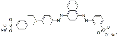 3-[[4-[[4-[ethyl[(4-sulphophenyl)methyl]amino]phenyl]azo]-1-naphthyl]azo]benzenesulphonic acid, sodium salt CAS#: 94109-01-0