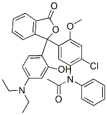 3-(4-Diethylamino-2-hydroxyphenyl)-3-[4-chloro-2-methoxy-5-(N-acetylanilino)phenyl]-1(3H)-isobenzofuranone CAS#: 96565-46-7
