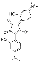 3-(4-Dimethylamino-2-hydroxy-phenyl)-5-(4-dimethylimmonium-2-hydroxy-cyclohexa-2,5-dien-1-ylidene)--1,2-dioxo-cyclopenten-4-olate CAS#: 93754-63-3