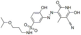 3-[(5-cyano-1,2-dihydro-6-hydroxy-4-methyl-2-oxo-3-pyridyl)azo]-4-hydroxy-N-[3-(1-methylethoxy)propyl]benzenesulphonamide CAS#: 93893-63-1