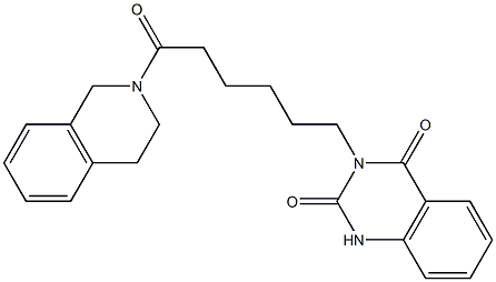 3-(6-(3,4-dihydroisoquinolin-2(1H)-yl)-6-oxohexyl)quinazoline-2,4(1H,3H)-dione CAS#: 896383-01-0