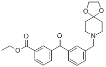 3-CARBOETHOXY-3'-[8-(1,4-DIOXA-8-AZASPIRO[4.5]DECYL)METHYL]BENZOPHENONE CAS#: 898761-59-6