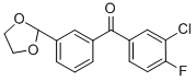 3-CHLORO-3'-(1,3-DIOXOLAN-2-YL)-4-FLUOROBENZOPHENONE CAS#: 898759-22-3