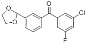 3-CHLORO-3'-(1,3-DIOXOLAN-2-YL)-5-FLUOROBENZOPHENONE CAS#: 898759-43-8