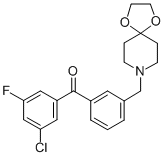 3-CHLORO-3'-[8-(1,4-DIOXA-8-AZASPIRO[4.5]DECYL)METHYL]-5-FLUOROBENZOPHENONE CAS#: 898762-13-5