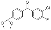 3-CHLORO-4'-(1,3-DIOXOLAN-2-YL)-4-FLUOROBENZOPHENONE CAS#: 898760-40-2