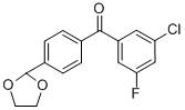 3-CHLORO-4'-(1,3-DIOXOLAN-2-YL)-5-FLUOROBENZOPHENONE CAS#: 898760-62-8