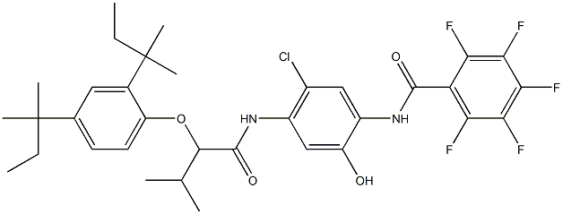 3'-Chloro-4'-[2-(2,4-di-tert-pentylphenoxy-3-methylbutyrylamino]-2,3,4,5,6-pentafluoro-6'-hydroxybenzanilide CAS#: 92589-17-8