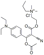 3-(acetoxy)propyl[2-[[2-cyano-3-[4-(diethylamino)phenyl]-1-oxoallyl]oxy]ethyl]dimethylammonium chloride CAS#: 93981-77-2