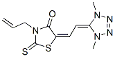 3-allyl-5-[(1,4-dihydro-1,4-dimethyl-5H-tetrazol-5-ylidene)ethylidene]-2-thioxothiazolidin-4-one CAS#: 93838-98-3