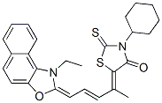 3-cyclohexyl-5-[4-(1-ethylnaphth[1,2-d]oxazol-2(1H)-ylidene)-1-methylbut-2-enylidene]-2-thioxothiazolidin-4-one CAS#: 94166-41-3