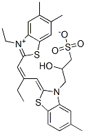 3-ethyl-2-[2-[[3-(2-hydroxy-3-sulphonatopropyl)-5-methyl-3H-benzothiazol-2-ylidene]methyl]but-1-enyl]-5,6-dimethylbenzothiazolium CAS#: 94158-28-8