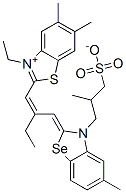 3-ethyl-5,6-dimethyl-2-[2-[[5-methyl-3-(2-methyl-3-sulphonatopropyl)-3H-benzoselenazol-2-ylidene]methyl]but-1-enyl]benzothiazolium CAS#: 94158-30-2