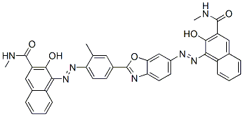 3-hydroxy-4-[[4-[6-[[2-hydroxy-3-[(methylamino)carbonyl]naphthyl]azo]benzoxazol-2-yl]-2-methylphenyl]azo]-N-methylnaphthalene-2-carboxamide CAS#: 90883-74-2