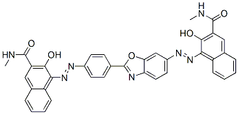 3-hydroxy-4-[[4-[6-[[2-hydroxy-3-[(methylamino)carbonyl]naphthyl]azo]benzoxazol-2-yl]phenyl]azo]-N-methylnaphthalene-2-carboxamide CAS#: 90883-70-8