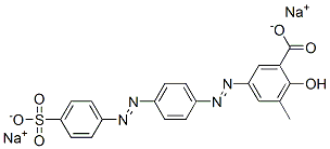 3-methyl-5-[[4-[(4-sulphophenyl)azo]phenyl]azo]salicylic acid, sodium salt CAS#: 93892-23-0