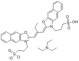 3,3'-DISULFOPROPYL-5,6,5',6'-DIBENZ-9-ETHYLOXACARBOCYANINE TRIETHYLAMMONIUM SALT CAS#: 92771-39-6