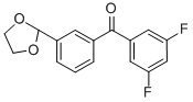 3,5-DIFLUORO-3'-(1,3-DIOXOLAN-2-YL)BENZOPHENONE CAS#: 898759-68-7