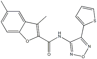 3,5-dimethyl-N-[4-(thiophen-2-yl)-1,2,5-oxadiazol-3-yl]-1-benzofuran-2-carboxamide CAS#: 898523-87-0