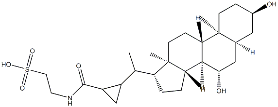 3,7-dihydroxy-22,23-methylene-cholan-24-oic acid (2-sulfoethyl)amide CAS#: 93001-12-8