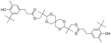 3,9-Bis[1,1-dimethyl-2-[3-(3-tert-butyl-4-hydroxy-5-methylphenyl)propionyloxy]ethyl]-2,4,8,10-tetraoxaspiro[5.5]undecane CAS#: 90499-06-2