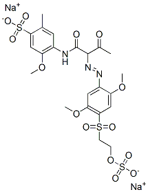 4-[[2-[[2,5-dimethoxy-4-[[2-(sulphooxy)ethyl]sulphonyl]phenyl]azo]-1,3-dioxobutyl]amino]-5-methoxy-2-methylbenzenesulphonic acid, sodium salt CAS#: 94158-87-9