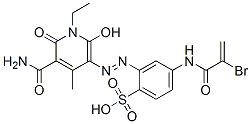 4-[(2-bromoacryloyl)amino]-2-[[5-carbamoyl-1-ethyl-1,6-dihydro-2-hydroxy-4-methyl-6-oxo-3-pyridyl]azo]benzenesulphonic acid CAS#: 93940-66-0
