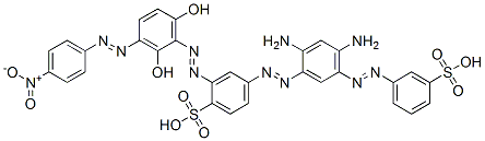 4-[[2,4-diamino-5-[(3-sulphophenyl)azo]phenyl]azo]-2-[[2,6-dihydroxy-3-[(4-nitrophenyl)azo]phenyl]azo]benzenesulphonic acid CAS#: 97404-12-1