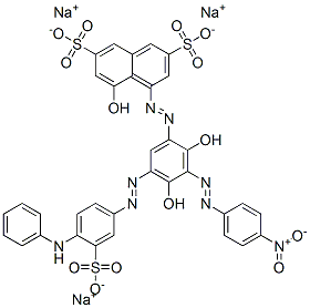 4-[[2,4-dihydroxy-3-[(4-nitrophenyl)azo]-5-[[4-(phenylamino)-3-sulphophenyl]azo]phenyl]azo]-5-hydroxynaphthalene-2,7-disulphonic acid, sodium salt CAS#: 94199-99-2