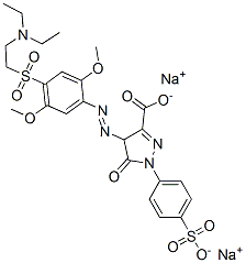 4-[[4-[[2-(diethylamino)ethyl]sulphonyl]-2,5-dimethoxyphenyl]azo]-4,5-dihydro-5-oxo-1-(4-sulphophenyl)-1H-pyrazole-3-carboxylic acid, sodium salt CAS#: 94249-20-4
