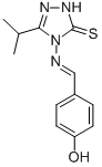4-[(4-HYDROXYPHENYL)METHYLIDENEAMINO]-5-PROPAN-2-YL-2H-1,2,4-TRIAZOLE-3(4H)-THIONE CAS#: 887868-52-2