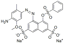 4-[(4-amino-5-methoxy-o-tolyl)azo]-5-[(phenylsulphonyl)oxy]naphthalene-2,7-disulphonic acid, sodium salt CAS#: 97158-52-6