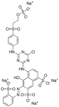 4-[[4-chloro-6-[[4-[[2-(sulphooxy)ethyl]sulphonyl]phenyl]amino]-1,3,5-triazin-2-yl]amino]-5-hydroxy-6-[(2-sulphophenyl)azo]naphthalene-1,7-disulphonic acid, sodium salt CAS#: 94157-79-6