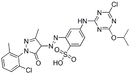 4-[[4-chloro-6-isopropoxy-1,3,5-triazin-2-yl]amino]-2-[[1-(2-chloro-6-methylphenyl)-4,5-dihydro-3-methyl-5-oxo-1H-pyrazol-4-yl]azo]benzenesulphonic acid CAS#: 93804-38-7