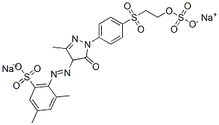 4-[[4,5-dihydro-3-methyl-5-oxo-1-[4-[[2-(sulphooxy)ethyl]sulphonyl]phenyl]-1H-pyrazol-4-yl]azo]-m-xylene-5-sulphonic acid, sodium salt CAS#: 93904-43-9